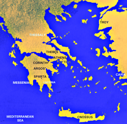 Det grekiska fastlandet och dess omnejd