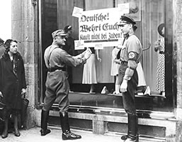 Det blev förbjudet att  handla i judiska affärer