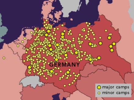 Det fanns hundratals koncentrationsläger utspridda i det tyska riket