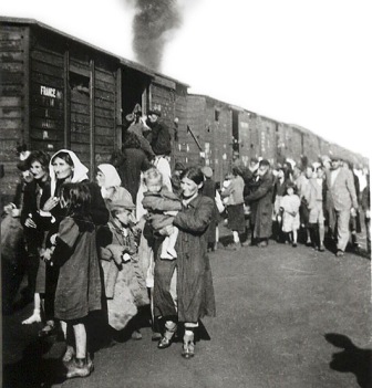 Fångarna transporterades  med tåg till lägren