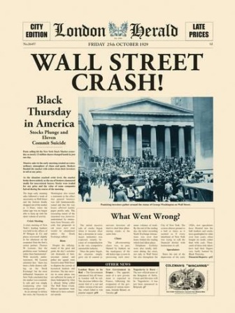 1929 kraschade börsen på Wall Street